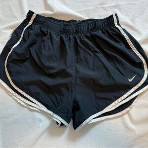 Nike Women's Black and White Athletic Shorts